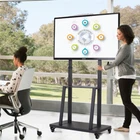 32-80" Universal Mobile TV Cart LCD LED Flat Screen Bracket Mount Rolling Wheels