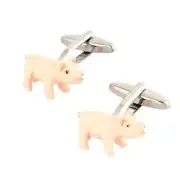 Pink Pig Cufflinks