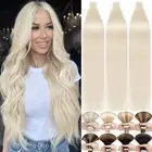 Seamless Tape in 100% Real Human Hair Extensions Skin Weft FULL HEAD 100G Thick
