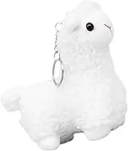 Adorable Plush Animal Keychain Soft Stuffed Alpaca Pendant for Backpacks Keys Unique Cartoon Design Versatile Bag Charm present for Animal Lovers