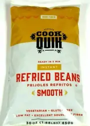 Cookquik Dehydrated Refried Beans Smooth 30-Ounce Packages