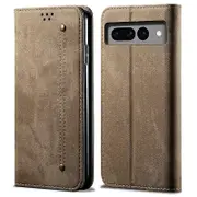 For Google Pixel 8 Jeans Cloth Texture Phone Cover PU Leather Stand Wallet Mobile Case