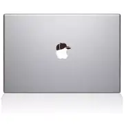 The Decal Guru Apple Hat Ballcap Decal Vinyl Sticker, Brown, 11" MacBook Air