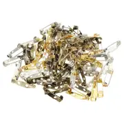 100Pcs Badge Pins, 20mm Safety Pins Bar Name Tag Pin Bulk, Colorful