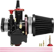 PWK Carburetor Kit 21 24 26 28 30 32 34MM Racing Carb Universal 2T 4T Carburetor with Air Filter Intake Manifold Boot Jets Motorcycle Racing Carb Kit for 75cc - 125cc Dirt Pit Bike ATV (34MM)