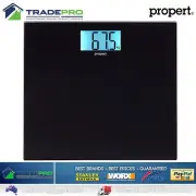 Bathroom Scale Digital Glass PRO Quality Propert® Electronic Scales LCD Black