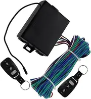 BUGUUYO 1 Set Car Door Lock Remote Control Car Keyless Entry Kit Car Keyless Entry Security System Front Locks Automobile Covers Controller Keyless Entry Car Kit Remote Start Abs Black