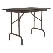 Correll CF 24" x 36" Metal Keyboard-Height Folding Table in Walnut