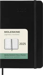MOLESKINE- 2025-12 Month Weekly Notebook Hard Cover Diary - Pocket - Black