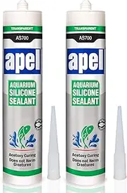 Aquarium Silicone Sealant (2 x 10.4 fl oz) Safe for Fish (2 Pack)
