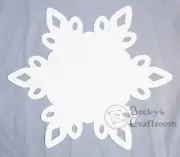 Die Cut White Lacy Snowflake 3.5" x 3" 50 pieces
