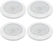Dream Lighting LED 76mm Cabinet Down Light Ultra thin White Shell Panel Lights 12V Dome Ceiling LampsPearl lens Roof Lighting RV Caravan Camper Trailer SUV Motor home Boat Yacht Marine Pack of 4