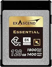 Essential 128GB CFexpress Type B 1700MB/s Write Speed, 1800MB/s Read Speed, RAW 8K Video For Professional Grade DSLR and Video Cameras Sustained Write Speeds 900MB/s
