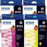 NEW Epson 812XL Set Ink Cartridge High Yield Black/Cyan/Magenta/Yellow
