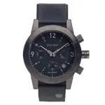 ELECTRIC FW02系列-復古強悍三眼計時腕錶-鐵灰殼X黑矽膠錶帶/44MM