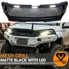Front Bumper Mesh Grill LED fits Mitsubishi Triton MR 2019 2020 2022 Matte black
