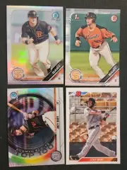 Joey Bart 20 card Rookie and Prospect lot 6 Bowman Chrome Refractors Giants