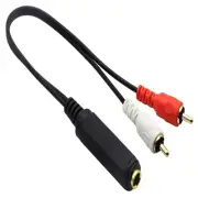 Dual RCA Y Splitter Cable for 6.35mm TRS Audio 12 Inch