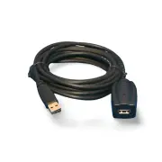 16ft USB 2.0 Shielded Active Extension Cable Type A Male to A Female - Black