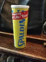 Vintage 1970's Spalding Unopened Tube Of Tennis Balls