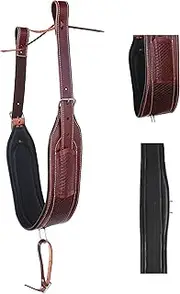CHALLENGER Horse Western Tooled Padded Leather Rear Flank Back Saddle Cinch Billets 9782BR