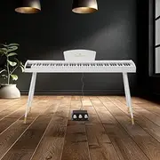 Professional 88-Key Weighted Digital Piano with Hammer Action & French Dream Sound Source,129 Timbres, 82 Rhythms, 60 Demo songs, Multifunction Panel & Extended Functions,3 Pedals. (White)
