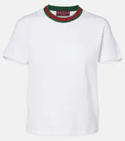 [Gucci] Gucci New 70s printed cotton jersey T-shirt AU 14 white