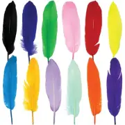 120Pcs Colorful Goose Feathers for DIY Crafts, Jewelry Making, Wedding, Home