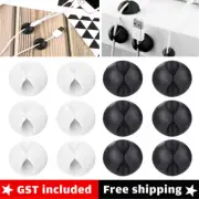 up 24x Cable Management Cable Clips Charge Tidy Wire Holder Desk Cord Organizer