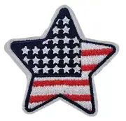 Star Shape American Flag - Embroidered Patch
