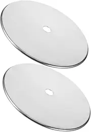 iplusmile 2pcs Stainless Steel Heat Diffuser for Induction Cooktop Thickened Round Adapter for Stove Hot Pot Table Plate for Seamless Cooking Experience