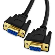 3.3 Feet1 Meter RS232 Null Modem Cable DB9 2 3 Cross TX RX Line Double Shield...
