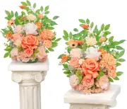 Free Standing Artificial Flowers Set of 2, Wedding Arch Altar Stage Decorations,