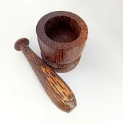 Wangediya Mortar Pestle Wooden Mini Handmade Traditional Grinder Sri Lanka NEW