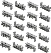 20pcs Guide Rail Buckle Din Rail Fasten Clip End Rail Clamp Cabinet Parts Hardware Rail Bracket Din Plastic