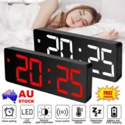 Home Modern Decor LED Digital Clock Desk Table Alarm Time Temperature DisplEV