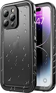 [SPORTLINK] Design for iPhone 14 Pro Max Waterproof Case - Shockproof Dustproof Phone Case with Screen Protector for iPhone 14 Pro Max, Full Body Protective Case for iPhone 14 Pro Max Cover 6.7'' Black