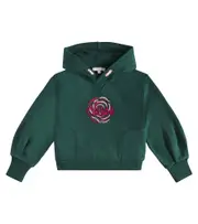 [Chloe Kids] Chloé Kids Embroidered cotton jersey hoodie Y 6 green