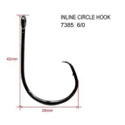 100pcs 6/0 Straight Eye Inline Circle Fishing Hooks Tackle Tournament Tackle