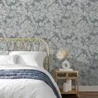 Rossetti Large Leaf Wallpaper Leaves Botanical World Of Wallpaper 203908 Blue