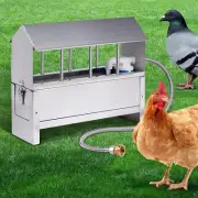 Automatic Chicken Waterer Stainless Metal Large Chicken Waterer System Poultry..
