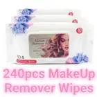 240pcs Makeup Remover Removal Wipes Pads Cleansing Facial Wipe Alcohol Free