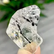 8 g Natural BlackTourmaline Crystals Cluster with Quartz on Feldspar