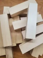 (100)1 ” x 1 ” X 4" Solid Basswood Carving Turning Wood Blocks Kilndried