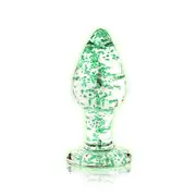 Ouch! Small Glow In the Dark Glass Butt Plug