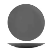 Torino Matte Grey 12" Diameter Porcelain Plate - 1 Dz