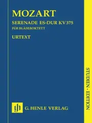Study Score Mozart Serenade in Eb Major K375 for Oboe Clarinet Henle Urtext Book