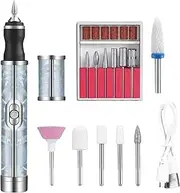 Nail Drill Kit - Portable Nail Drill Set,Multifunctional Pedicure Tool, USB Rechargeable Low Noise Gel Polish Remover for Fast Removal Acrylic Nails