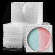 300PCS Clear Bubble Out Bag 6" x 6", Small Bubble Pouches Wrap Bags, Double Wall Shockproof Bubble Pouches Packaging Bags Cushioning Protective Bag for Moving, Shipping, Packing and Storage