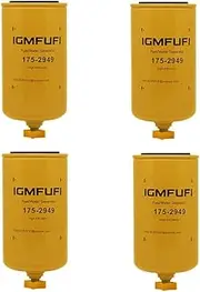 IGMFUFI 175-2949 Fuel Filter/Water Separator For C-10/12,3176 Engine,Replaces BF1268,FS19683,PS9330, P551743,LFF8030（Pack of 4）.